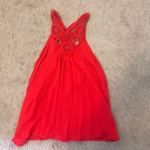 SUPER CUTE!! sleeveless Red high neck top